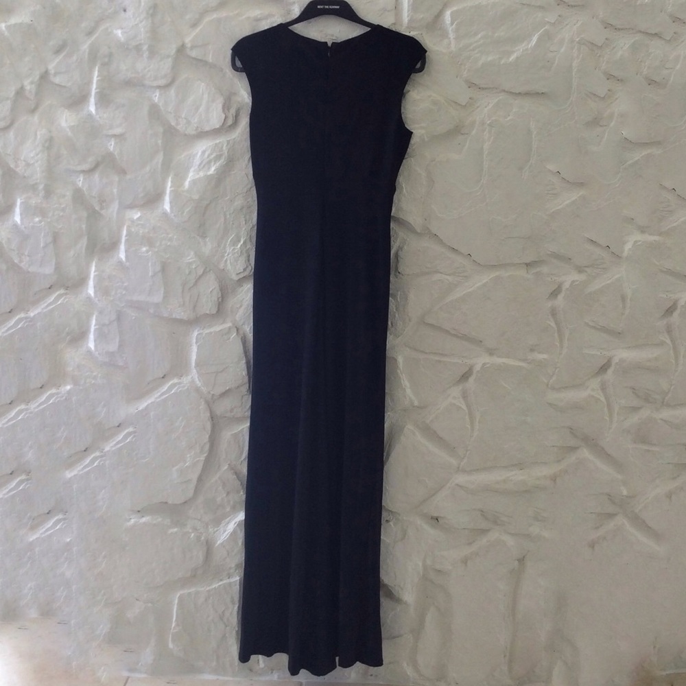 Vince Camuto Black Ribbed Sheath Cocktail Maxi - Picture 7 of 7